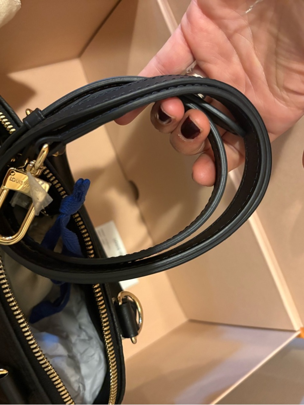Louis Vuitton Black Neo Alma BB Satchel with Gold Hardware - Picture 8 of 10